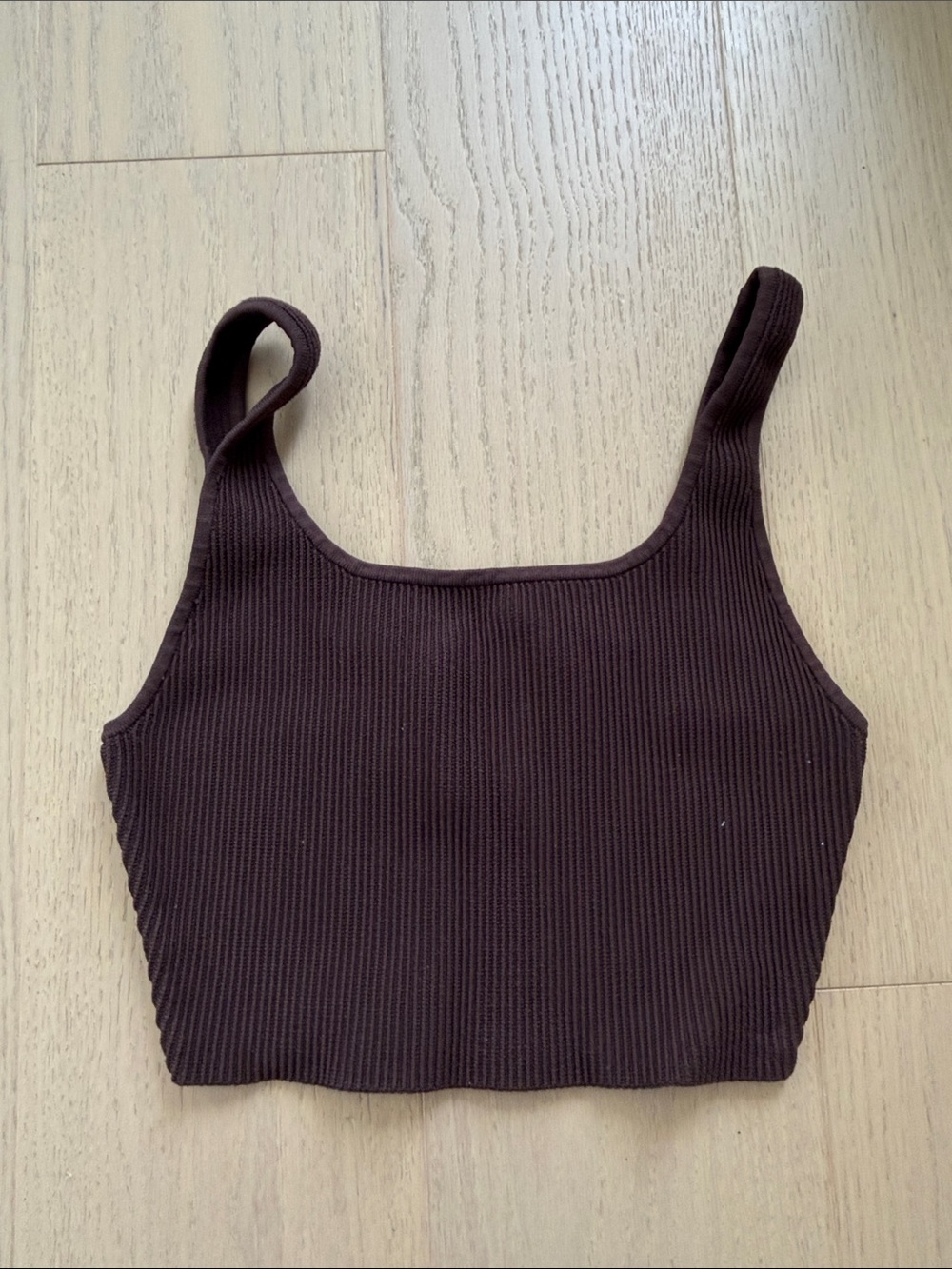 Aritzia babaton sculpt knit tank rich mocha brown